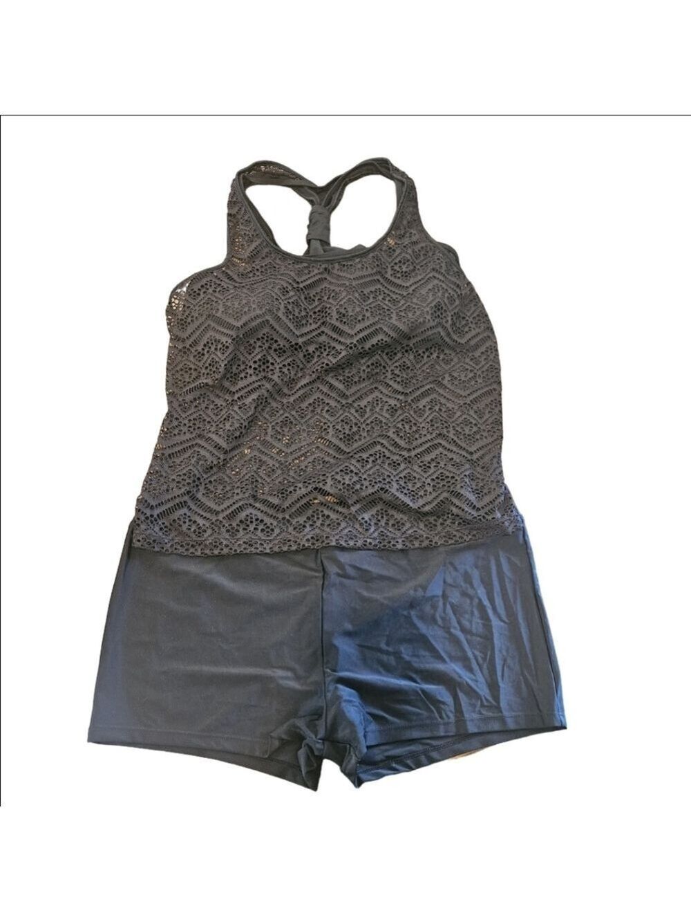 Women's Beautikini Tankini Swimsuit Size 18W Black, Menstruation Swimsuit